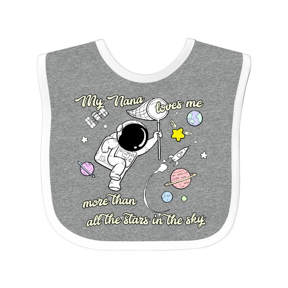 Inktastic My Nana Loves Me Boys or Girls Baby Bib