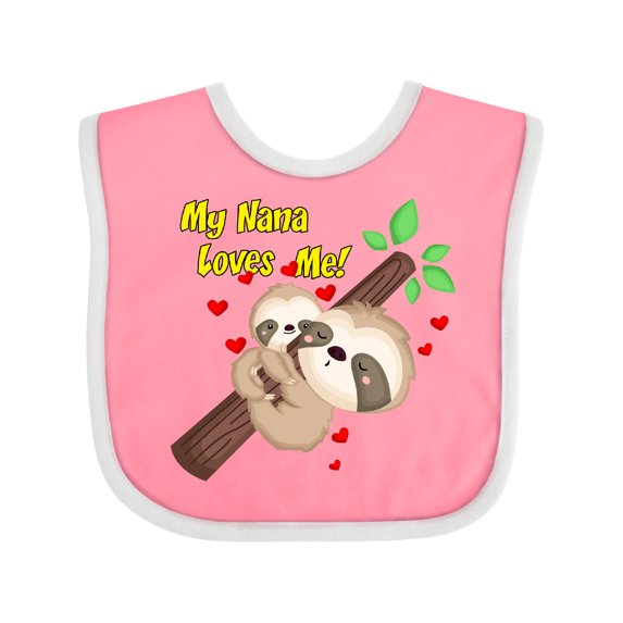 Inktastic My Nana Loves Me Boys or Girls Baby Bib