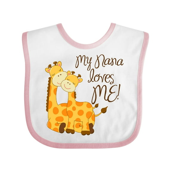 Inktastic My Nana Loves Me Boys or Girls Baby Bib