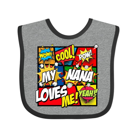 Inktastic My Nana Loves Me Boys or Girls Baby Bib