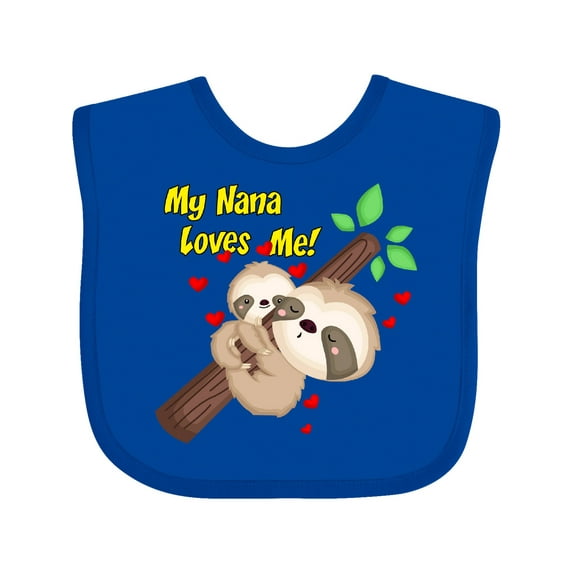 Inktastic My Nana Loves Me Boys or Girls Baby Bib