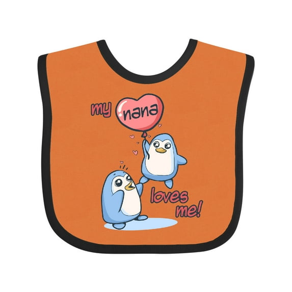 Inktastic My Nana Loves Me Boys or Girls Baby Bib