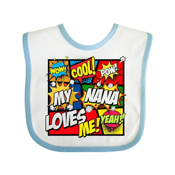 Inktastic My Nana Loves Me Boys or Girls Baby Bib