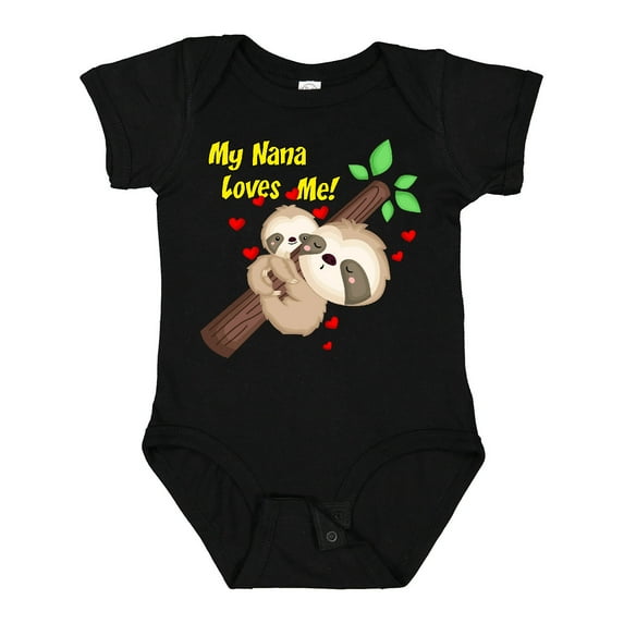 Inktastic My Nana Loves Me Boys or Girls Baby Bodysuit