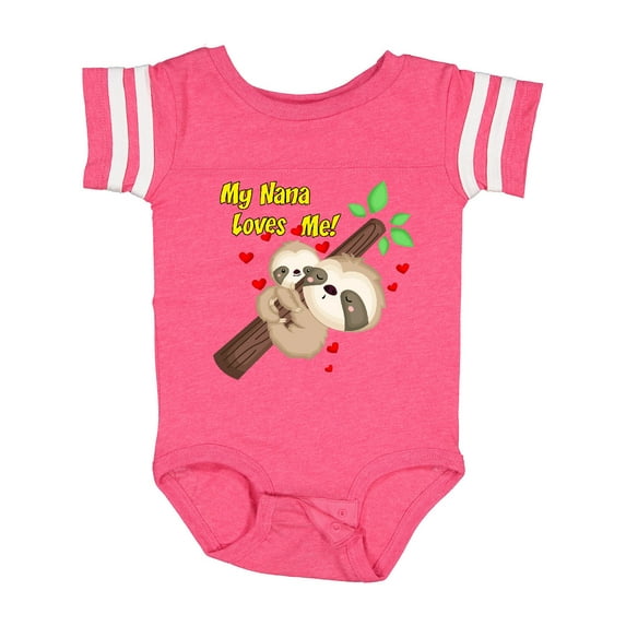 Inktastic My Nana Loves Me Boys or Girls Baby Bodysuit