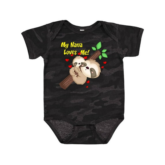 Inktastic My Nana Loves Me Boys or Girls Baby Bodysuit