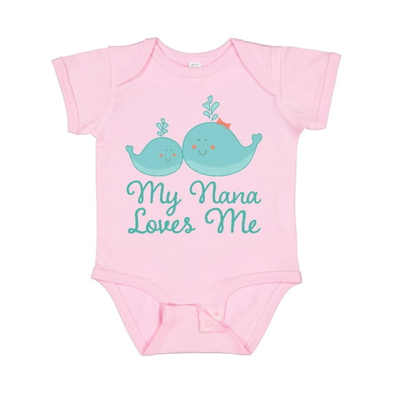 Inktastic My Nana Loves Me Boys or Girls Baby Bodysuit