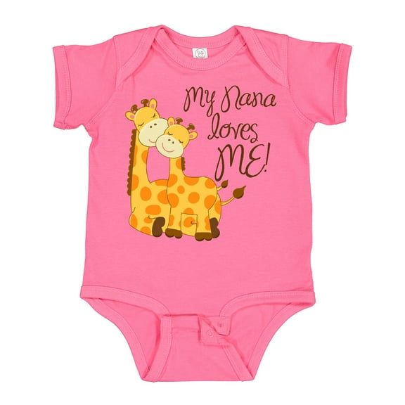 Inktastic My Nana Loves Me Boys or Girls Baby Bodysuit