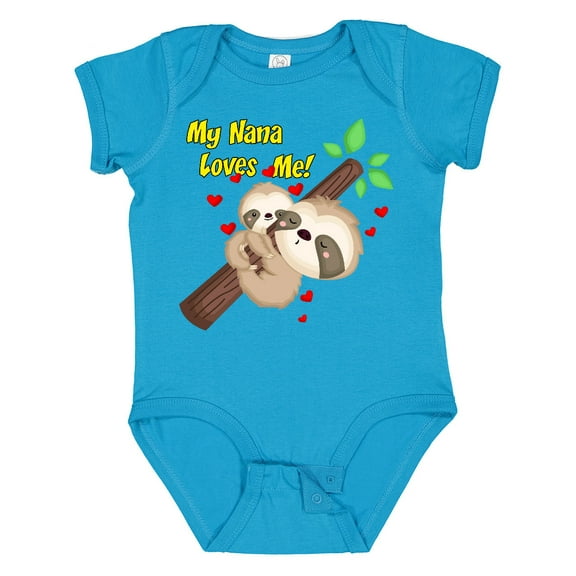 Inktastic My Nana Loves Me Boys or Girls Baby Bodysuit
