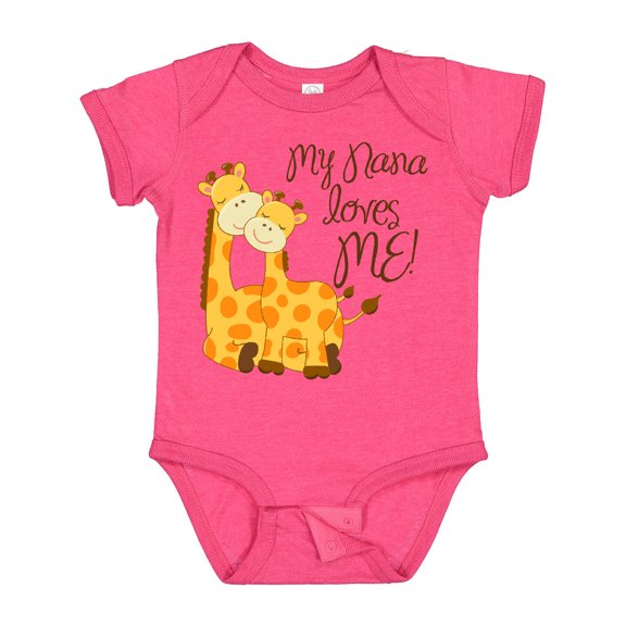 Inktastic My Nana Loves Me Boys or Girls Baby Bodysuit
