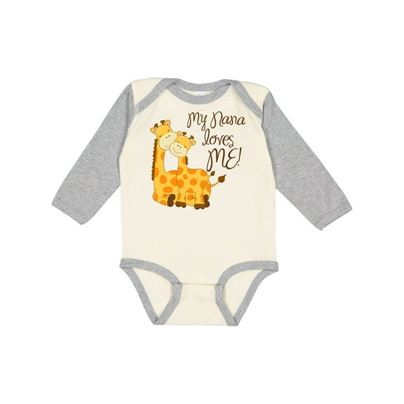 Inktastic My Nana Loves Me Boys or Girls Long Sleeve Baby Bodysuit