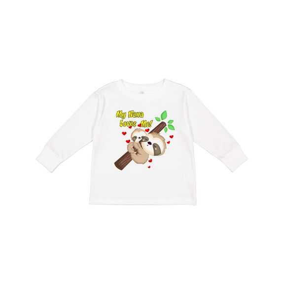 Inktastic My Nana Loves Me Boys or Girls Long Sleeve Toddler T-Shirt