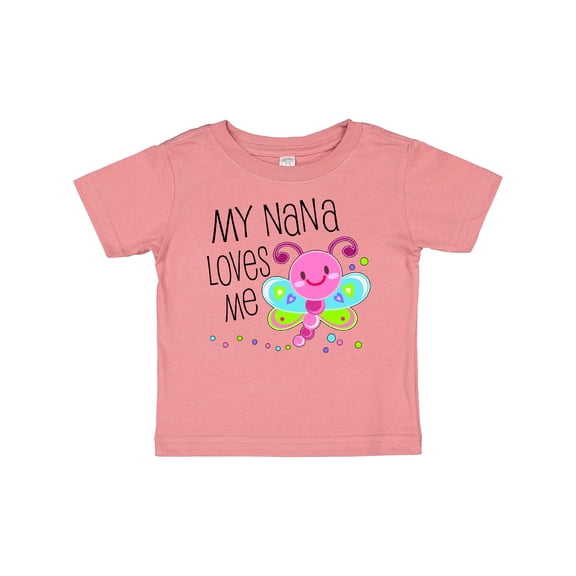 Inktastic My Nana Loves Me Cute Dragonfly Boys or Girls Baby T-Shirt