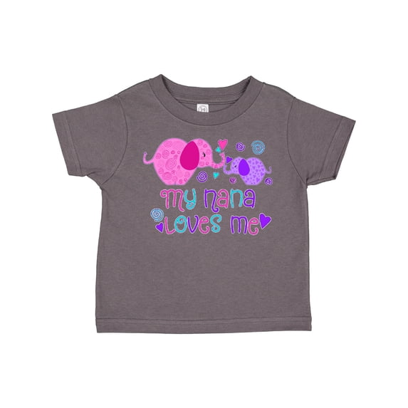 Inktastic My Nana Loves Me- Cute Elephants Boys or Girls Toddler T-Shirt