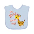 thumbnail image 1 of Inktastic My Nana Loves Me- Cute Giraffe Boys or Girls Baby Bib, 1 of 4