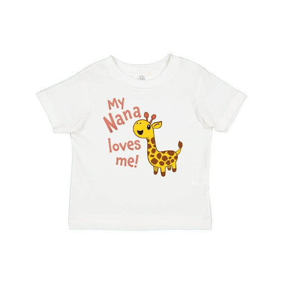 Inktastic My Nana Loves Me Cute Giraffe Boys or Girls Baby T-Shirt