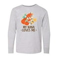 thumbnail image 1 of Inktastic My Nana Loves Me Gift Cute Fox Long Sleeve Youth T-Shirt, 1 of 5