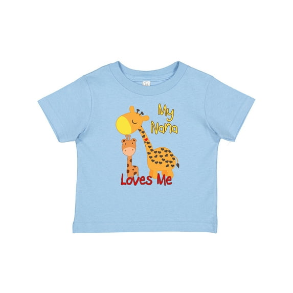 Inktastic My Nana Loves Me Giraffe Boys or Girls Baby T-Shirt