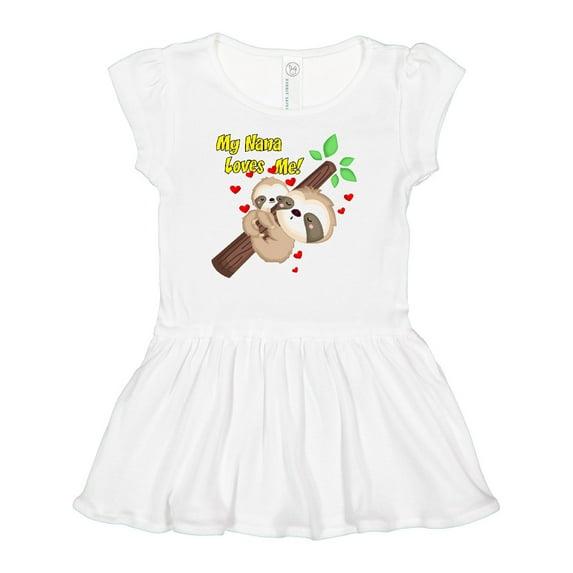 Inktastic My Nana Loves Me Girls Baby Dress