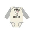 thumbnail image 1 of Inktastic My Nana Loves Me Girls Girls Long Sleeve Baby Bodysuit, 1 of 5