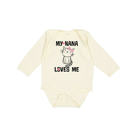 Inktastic My Nana Loves Me Girls Girls Long Sleeve Baby Bodysuit