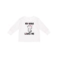 thumbnail image 1 of Inktastic My Nana Loves Me Girls Girls Long Sleeve Toddler T-Shirt, 1 of 5