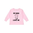 thumbnail image 1 of Inktastic My Nana Loves Me Girls Girls Long Sleeve Toddler T-Shirt, 1 of 5