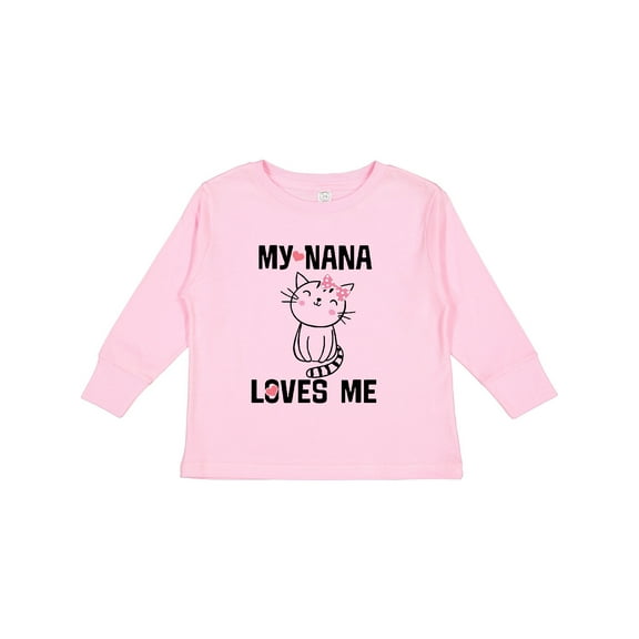 Inktastic My Nana Loves Me Girls Girls Long Sleeve Toddler T-Shirt