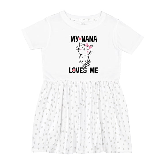Inktastic My Nana Loves Me Girls Girls Toddler Dress