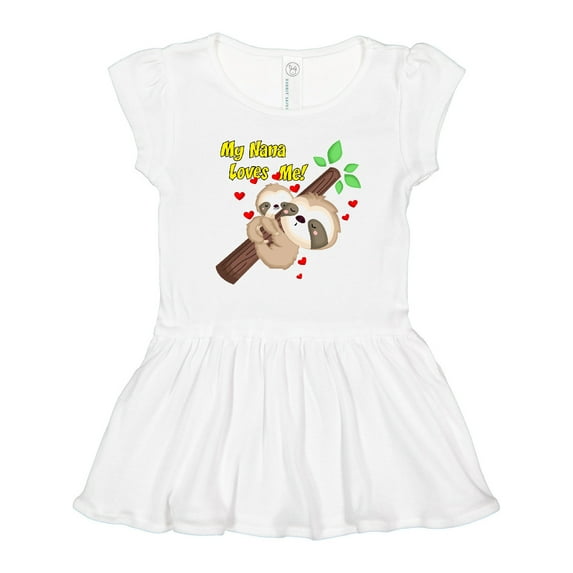 Inktastic My Nana Loves Me Girls Toddler Dress