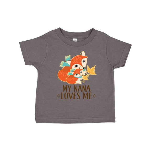 Inktastic My Nana Loves Me Grandchild Cute Fox Boys or Girls Toddler T-Shirt