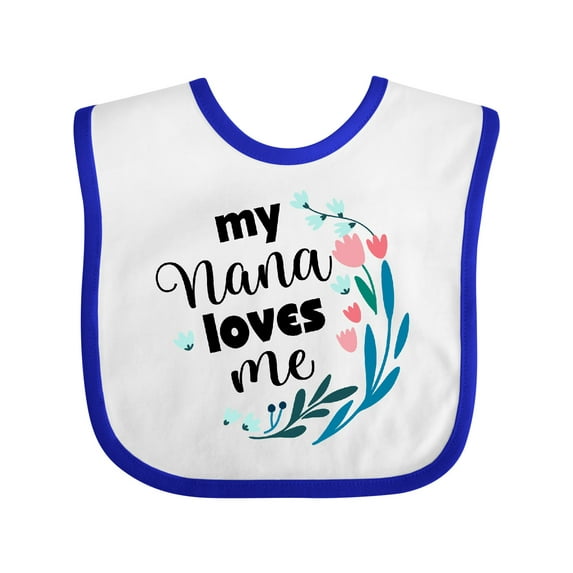 Inktastic My Nana Loves Me Granddaughter Girls Baby Bib