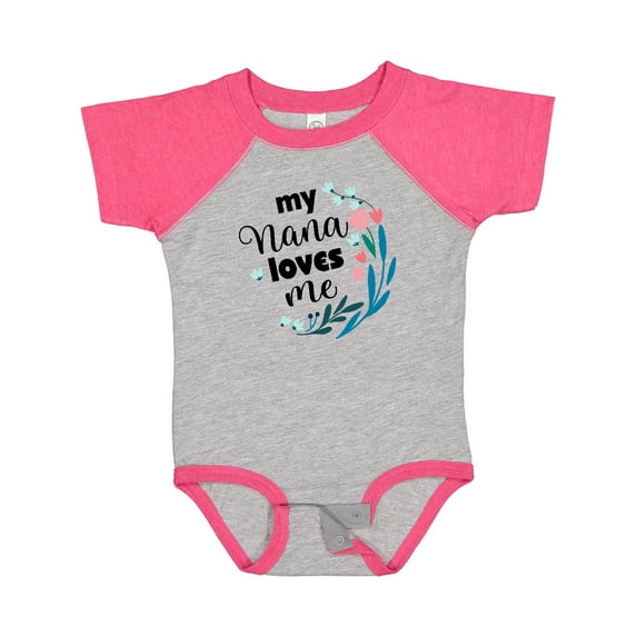 Inktastic My Nana Loves Me Granddaughter Girls Baby Bodysuit