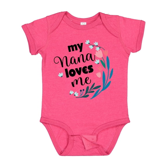 Inktastic My Nana Loves Me Granddaughter Girls Baby Bodysuit