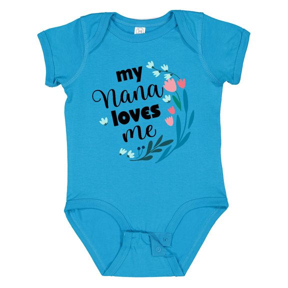 Inktastic My Nana Loves Me Granddaughter Girls Baby Bodysuit