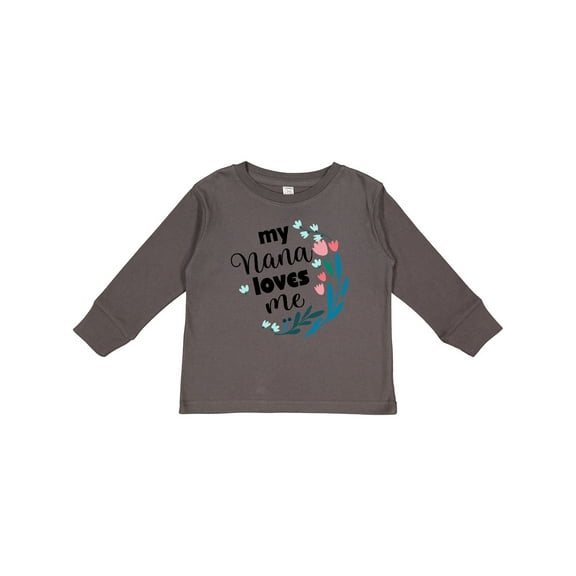Inktastic My Nana Loves Me Granddaughter Girls Long Sleeve Toddler T-Shirt