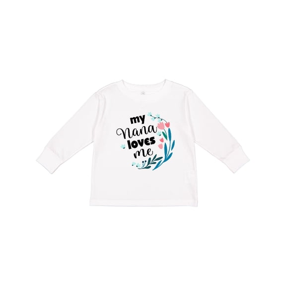 Inktastic My Nana Loves Me Granddaughter Girls Long Sleeve Toddler T-Shirt