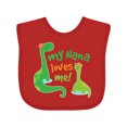 thumbnail image 1 of Inktastic My Nana Loves Me Grandson Boys Baby Bib, 1 of 4