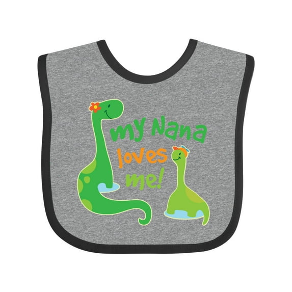 Inktastic My Nana Loves Me Grandson Boys Baby Bib