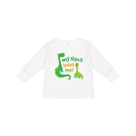 Inktastic My Nana Loves Me Grandson Boys Long Sleeve Toddler T-Shirt