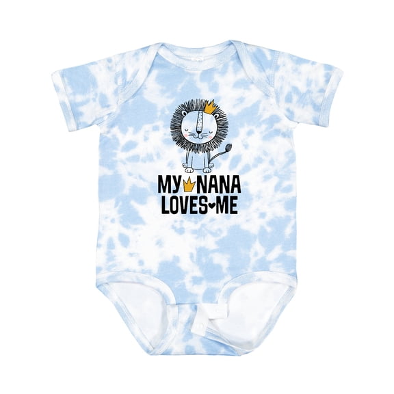 Inktastic My Nana Loves Me Grandson Lion Boys Baby Bodysuit