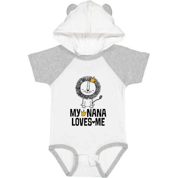 Inktastic My Nana Loves Me Grandson Lion Boys Baby Bodysuit
