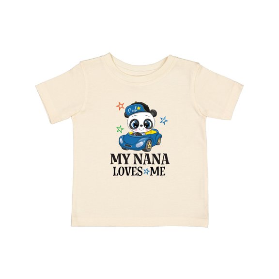 Inktastic My Nana Loves Me Grandson Panda Boys Baby T-Shirt