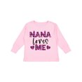 thumbnail image 1 of Inktastic My Nana Loves Me Hearts in Pink Plaid Boys or Girls Long Sleeve Toddler T-Shirt, 1 of 5