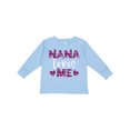 thumbnail image 1 of Inktastic My Nana Loves Me Hearts in Pink Plaid Boys or Girls Long Sleeve Toddler T-Shirt, 1 of 5