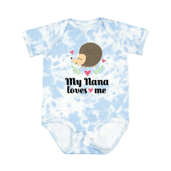 Inktastic My Nana Loves Me Hedgehog Grandchild Girls Baby Bodysuit