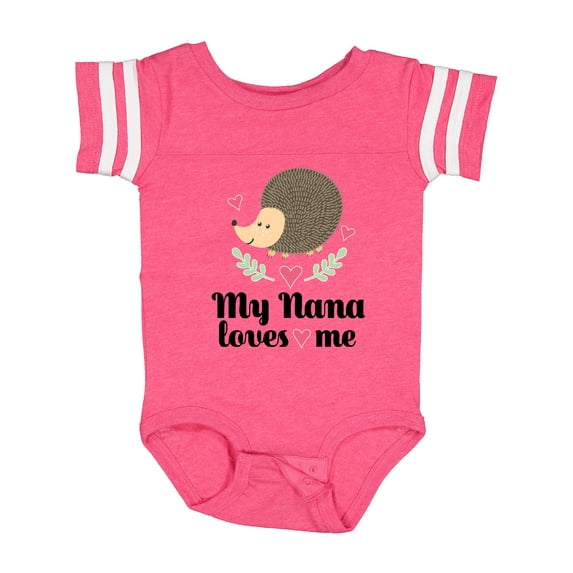 Inktastic My Nana Loves Me Hedgehog Grandchild Girls Baby Bodysuit