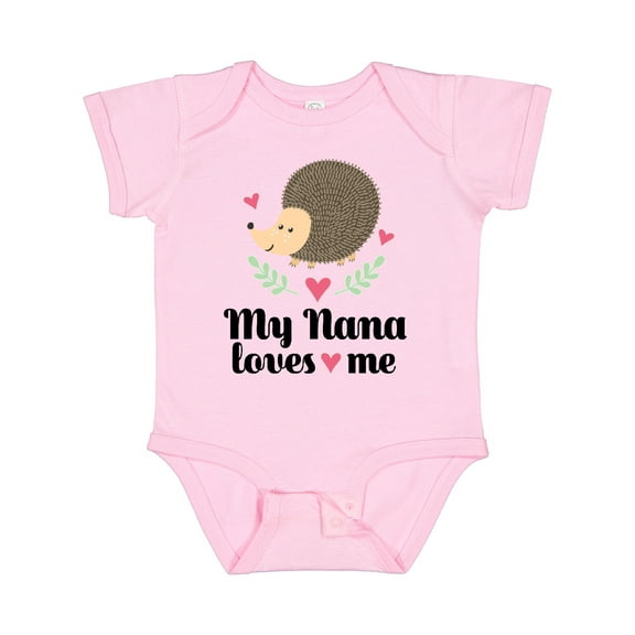 Inktastic My Nana Loves Me Hedgehog Grandchild Girls Baby Bodysuit