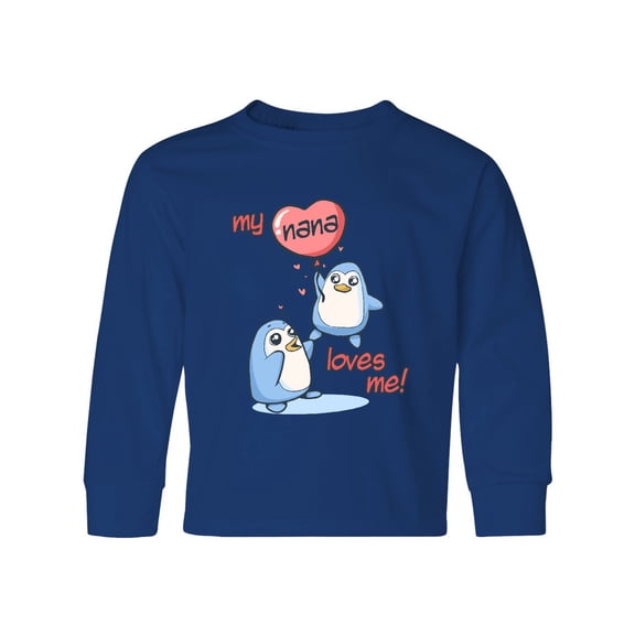 Inktastic My Nana Loves Me Long Sleeve Youth T-Shirt