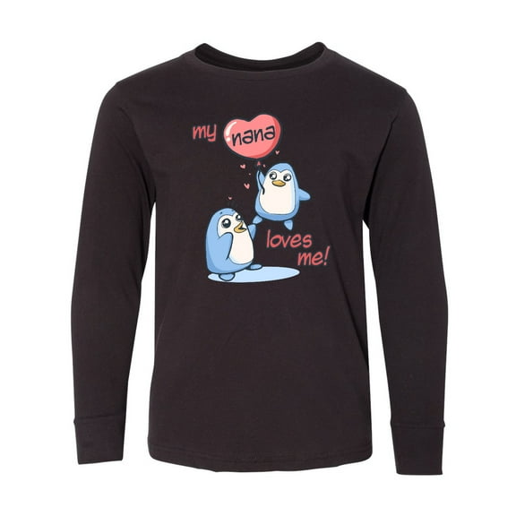 Inktastic My Nana Loves Me Long Sleeve Youth T-Shirt